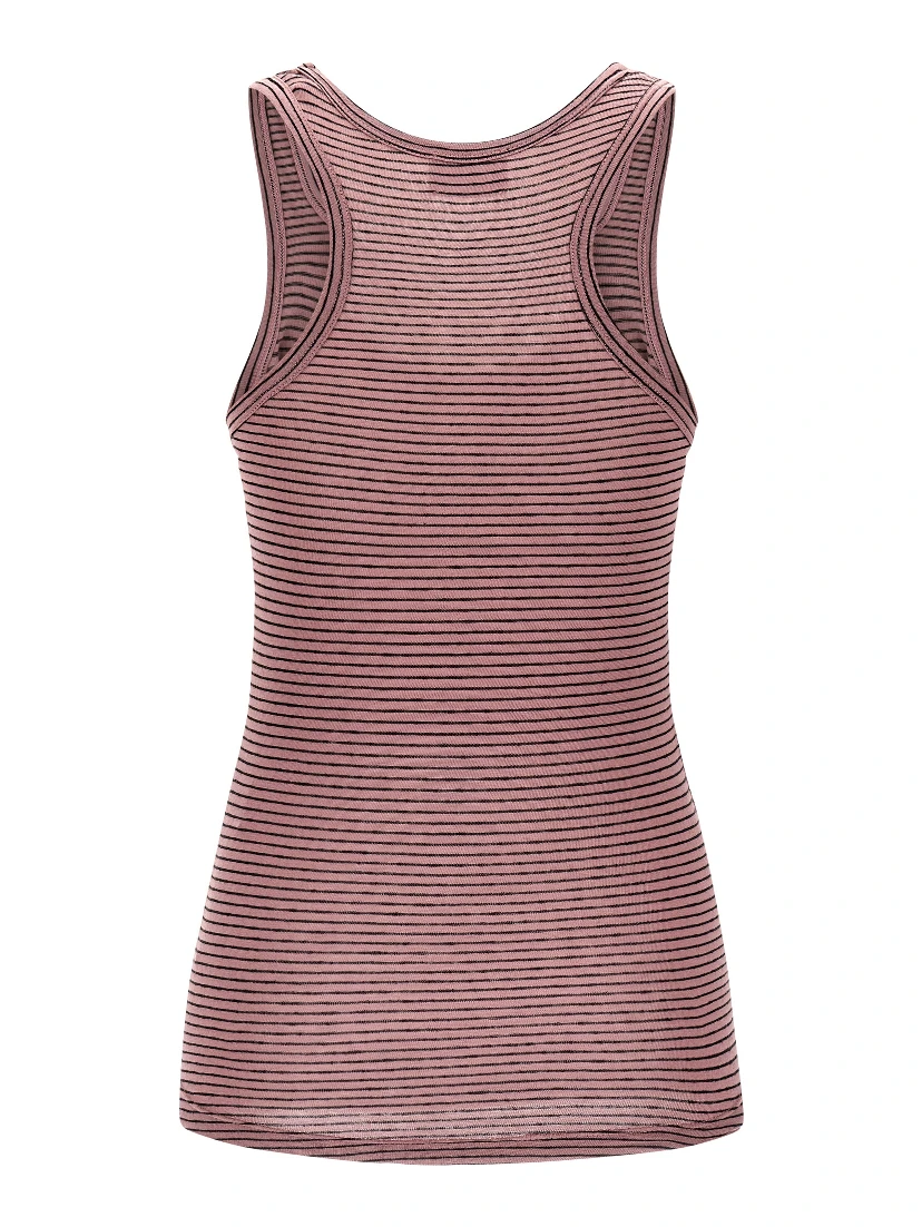 Multicolor Cotton Sleeveles T-Shirt