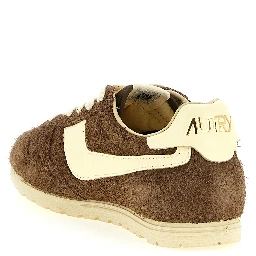 Brown Cowhide Athletic Sneakers