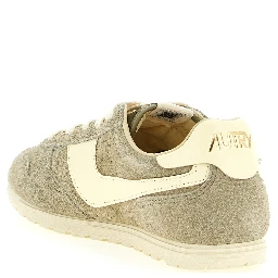 Gray Cowhide Athletic Sneakers