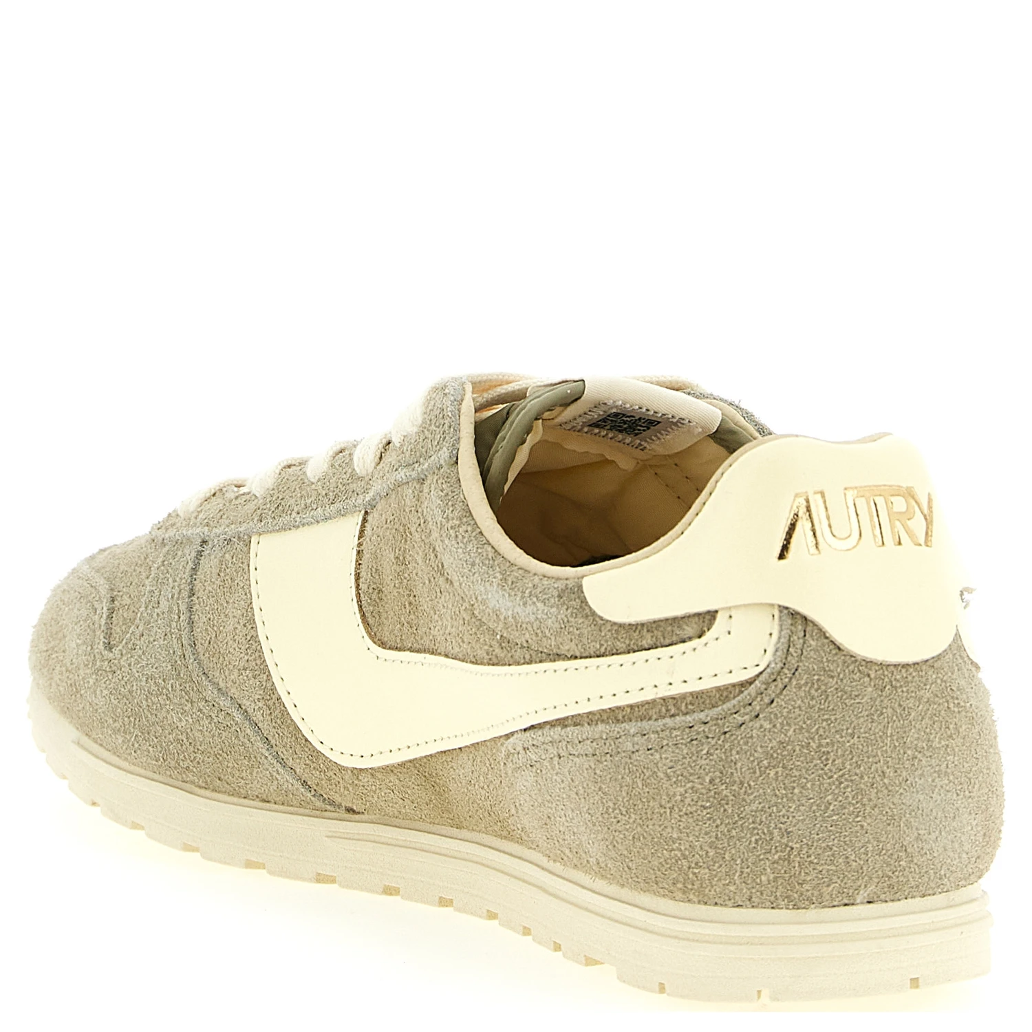 Gray Cowhide Athletic Sneakers