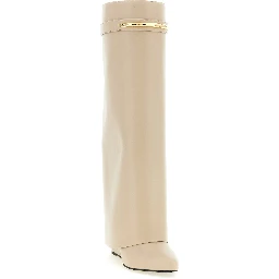 Beige Calfskin Over The Knee