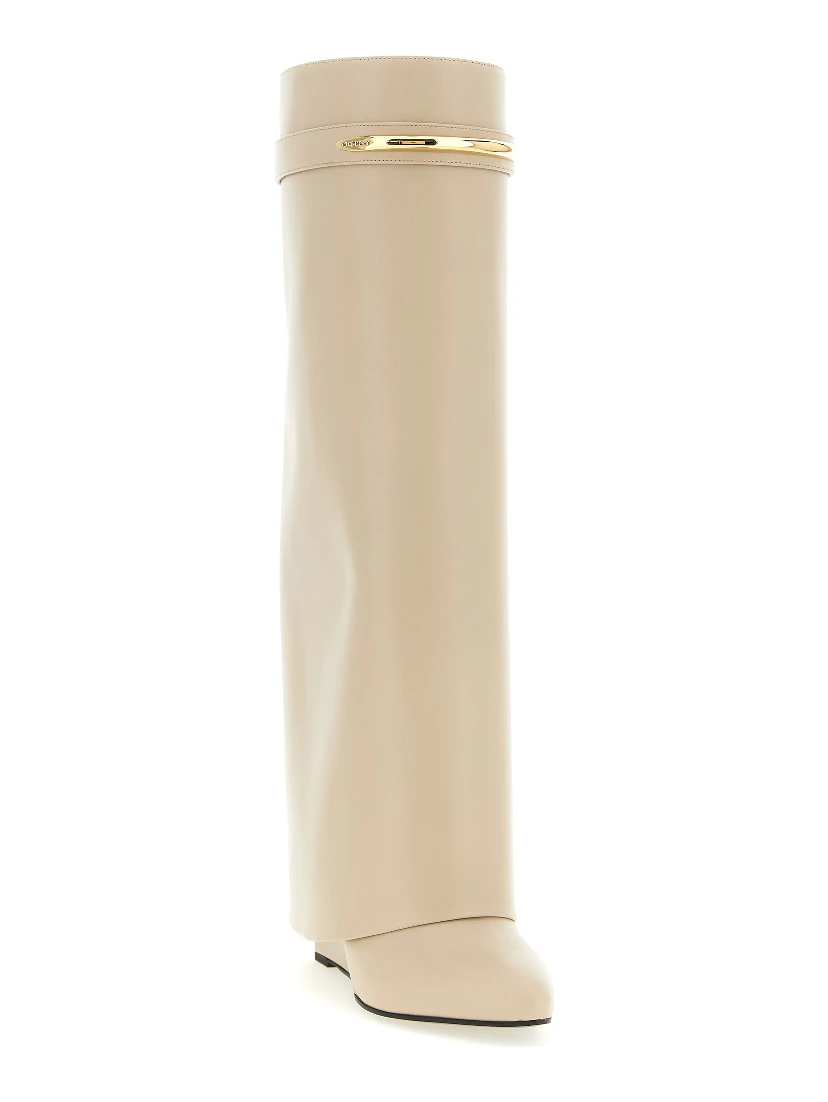 Beige Calfskin Over The Knee