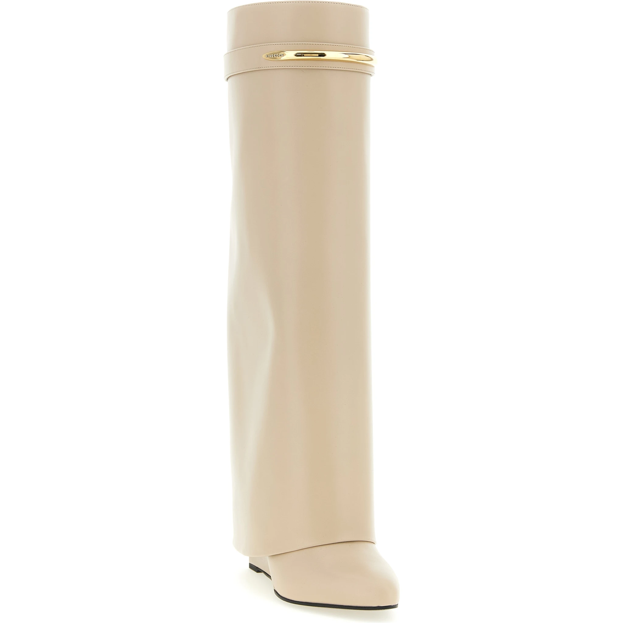 Beige Calfskin Over The Knee