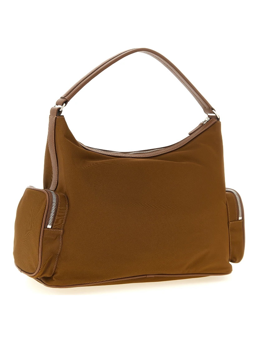 Brown Polyamide Shoulder Bag