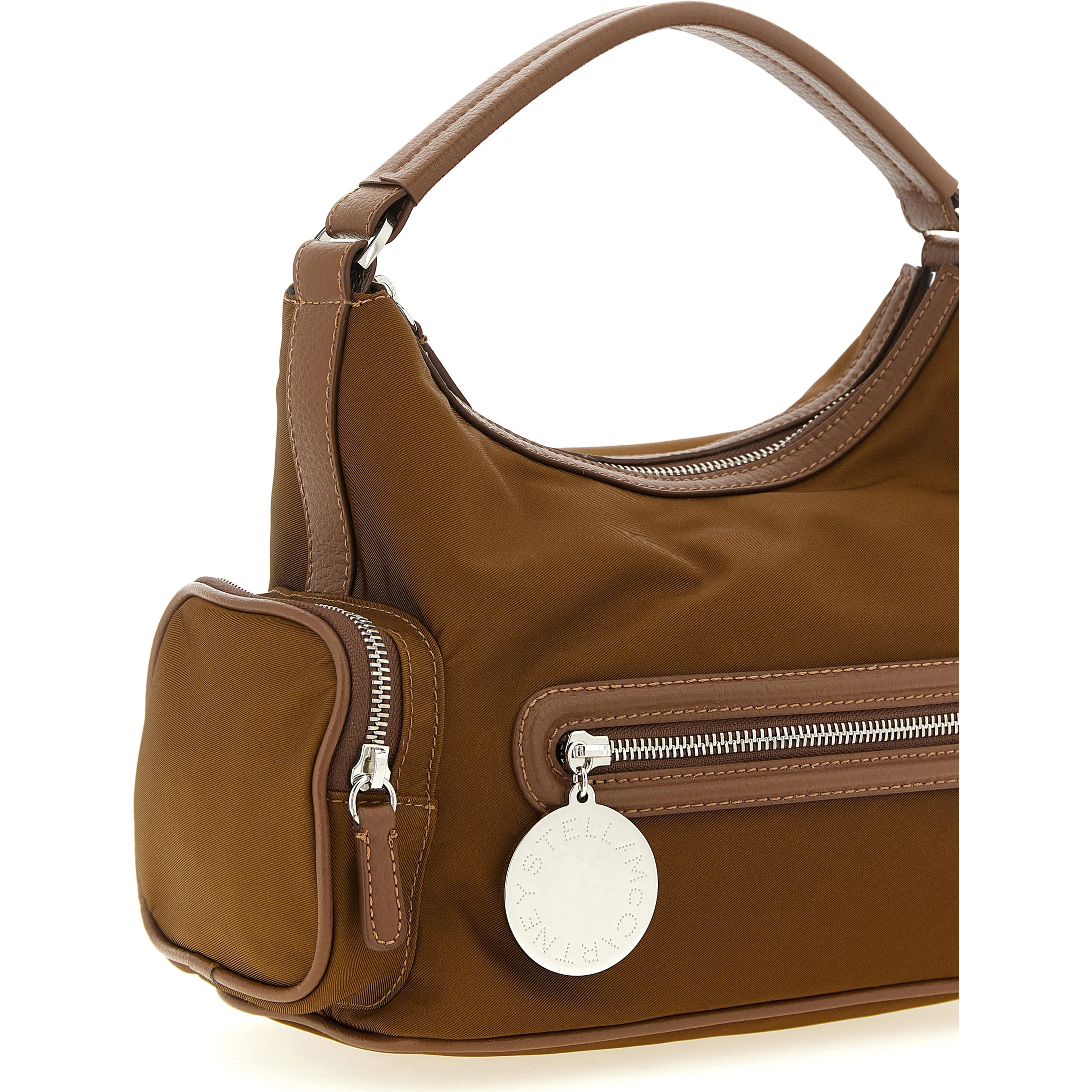 Brown Polyamide Crossbody Bag
