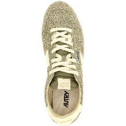 Gray Cowhide Athletic Sneakers