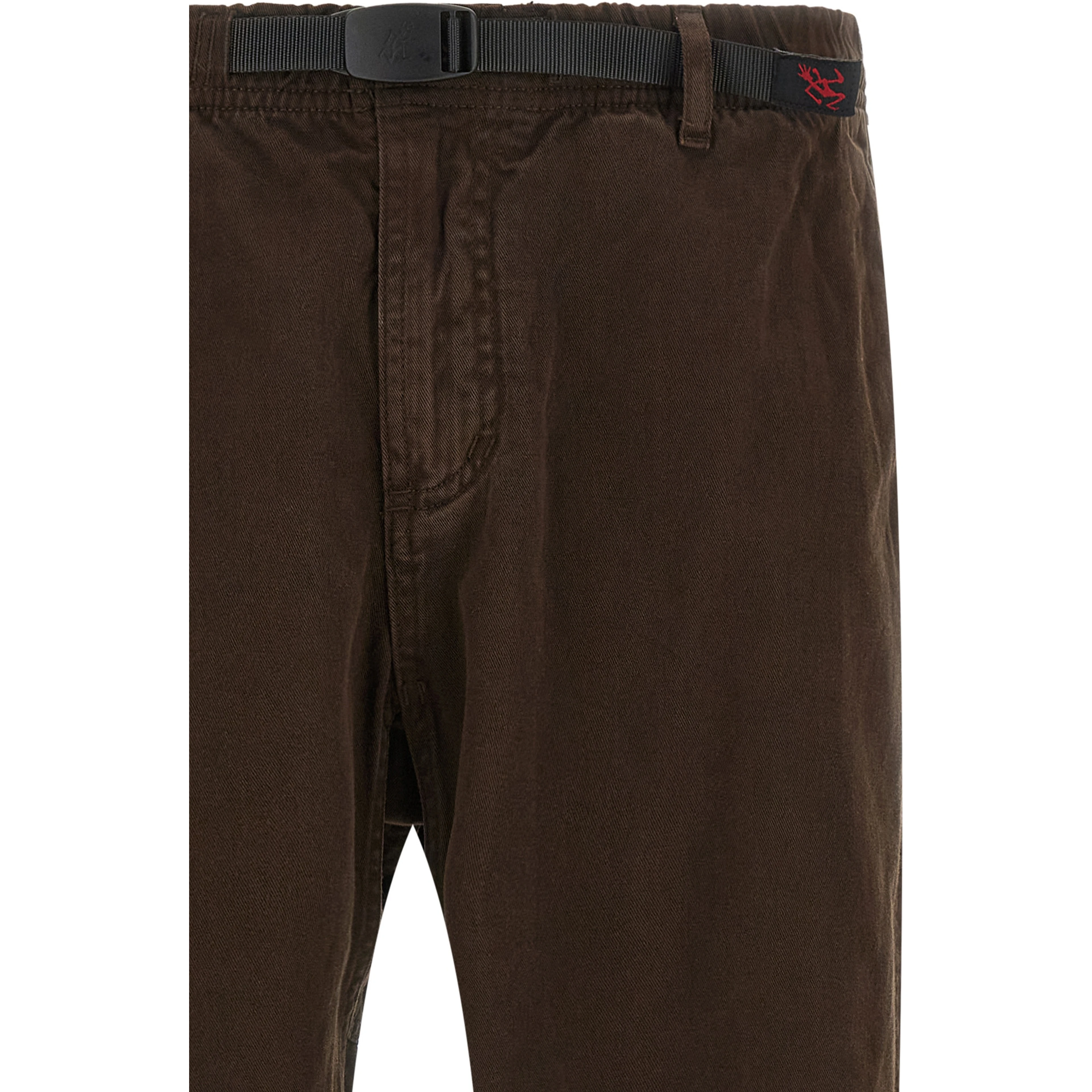 Brown Cotton Casual Pants