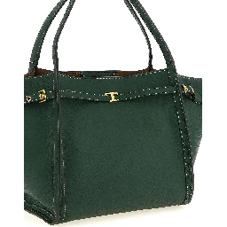 Bicolor Calfskin Tote Bag