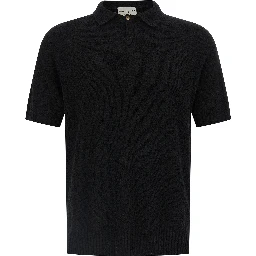Black Cotton Polo Shirt