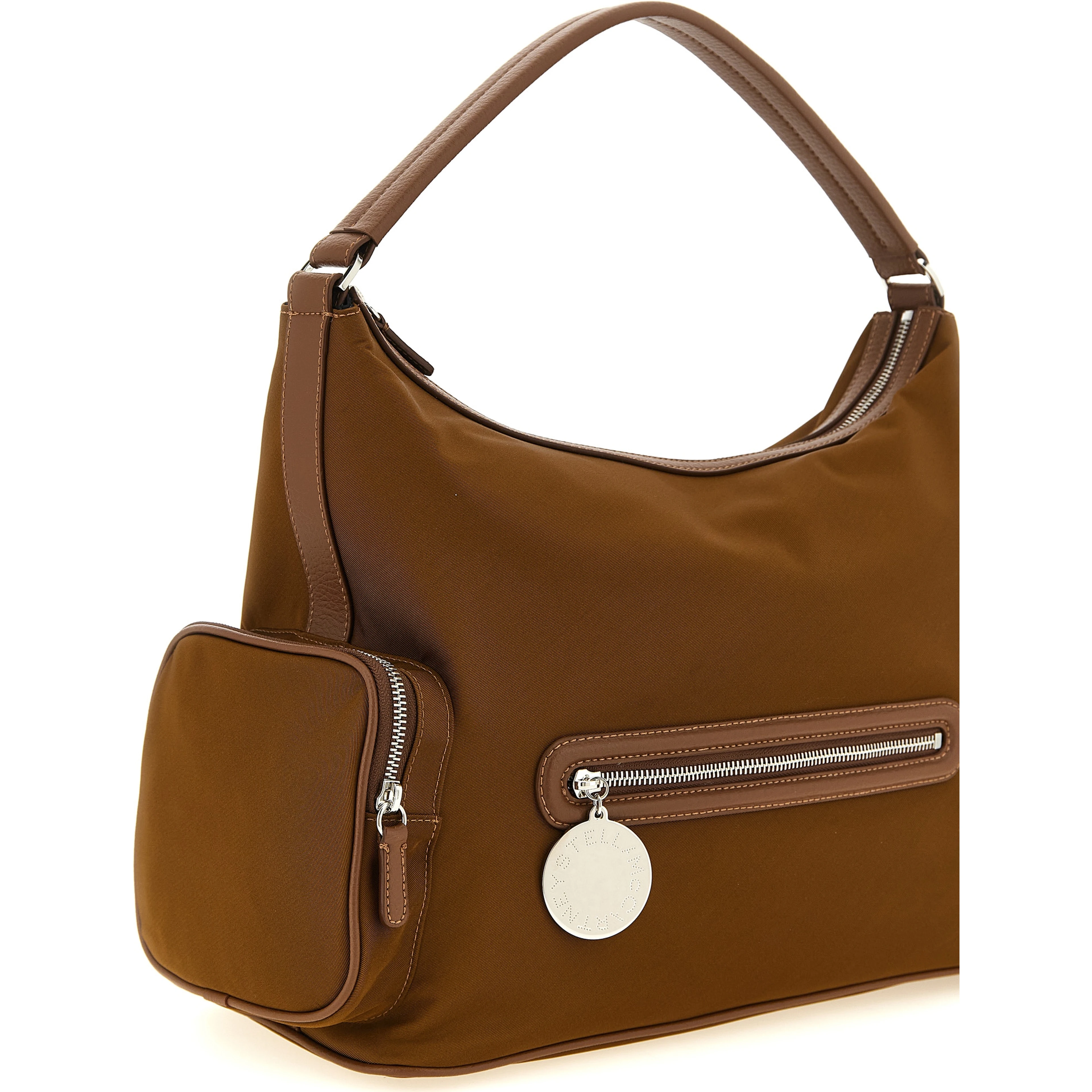 Brown Polyamide Shoulder Bag