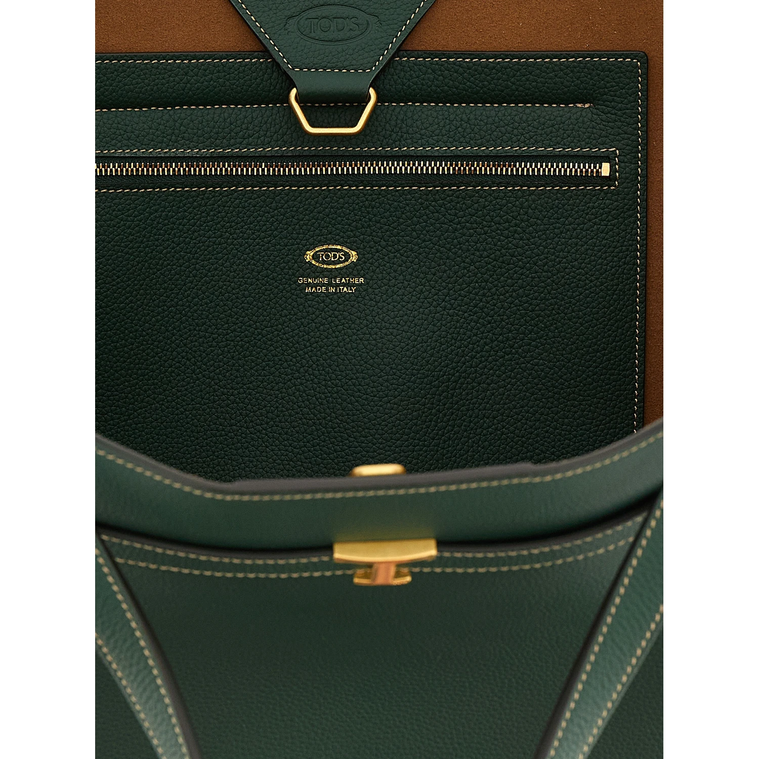 Bicolor Calfskin Tote Bag