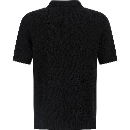 Black Cotton Polo Shirt