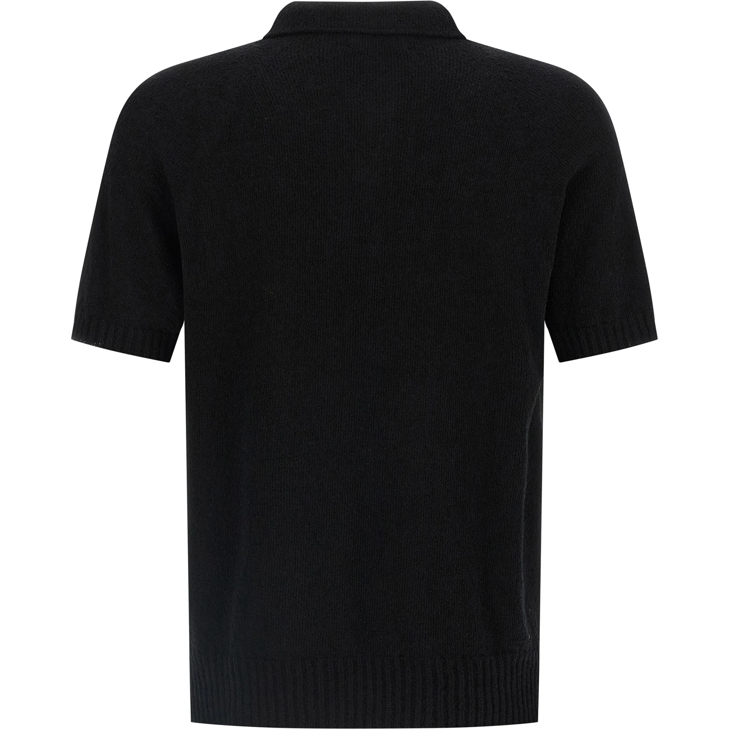 Black Cotton Polo Shirt