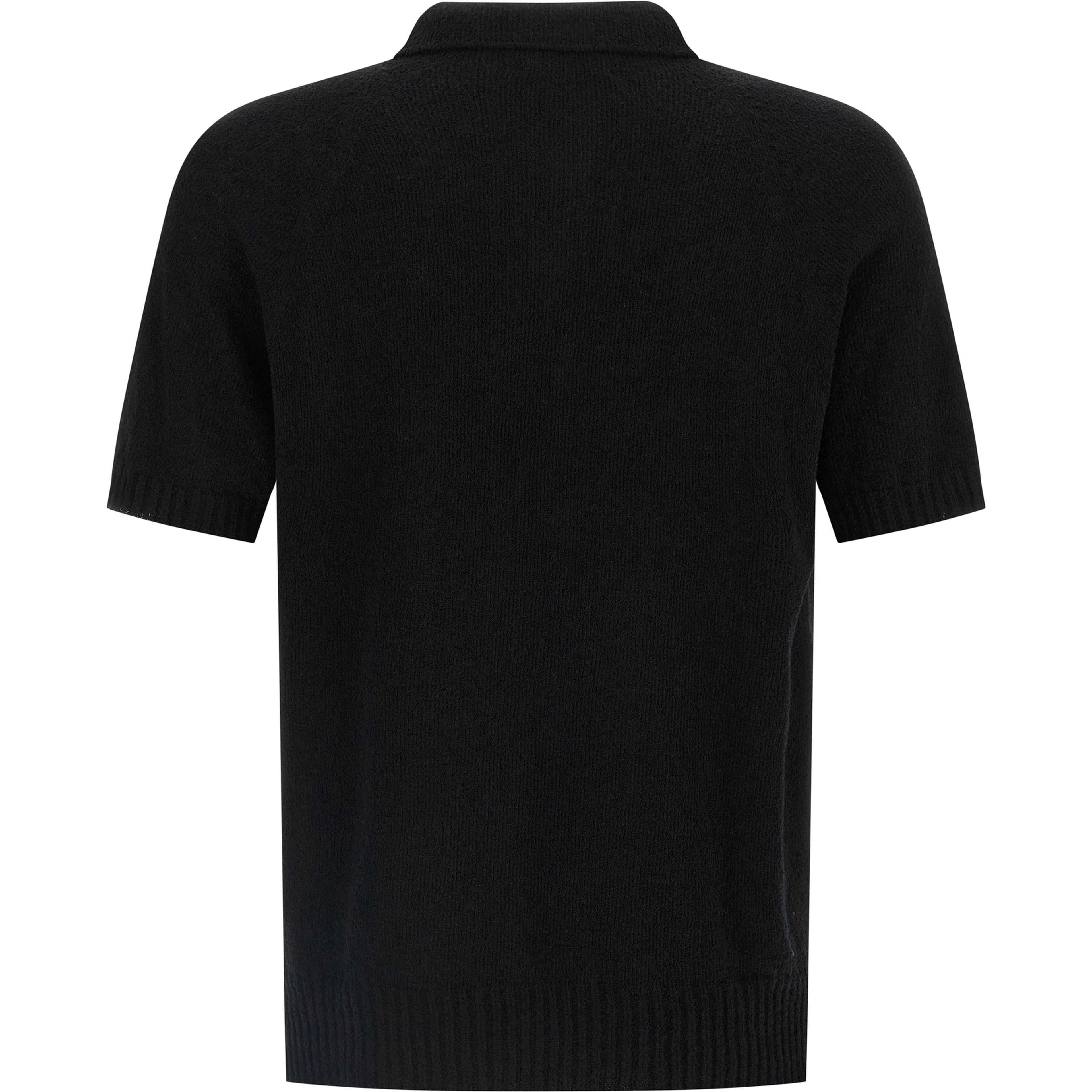 Black Cotton Polo Shirt