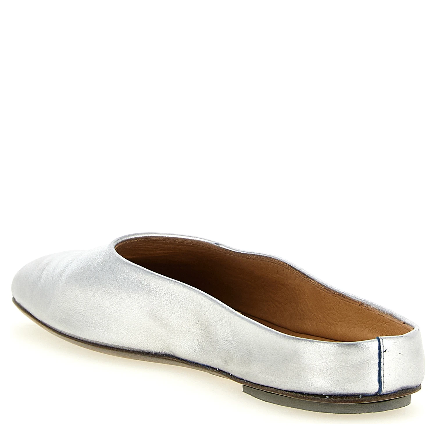 Silver Calfskin Mules