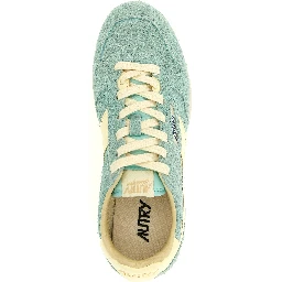 Blue Cowhide Low Top Sneakers