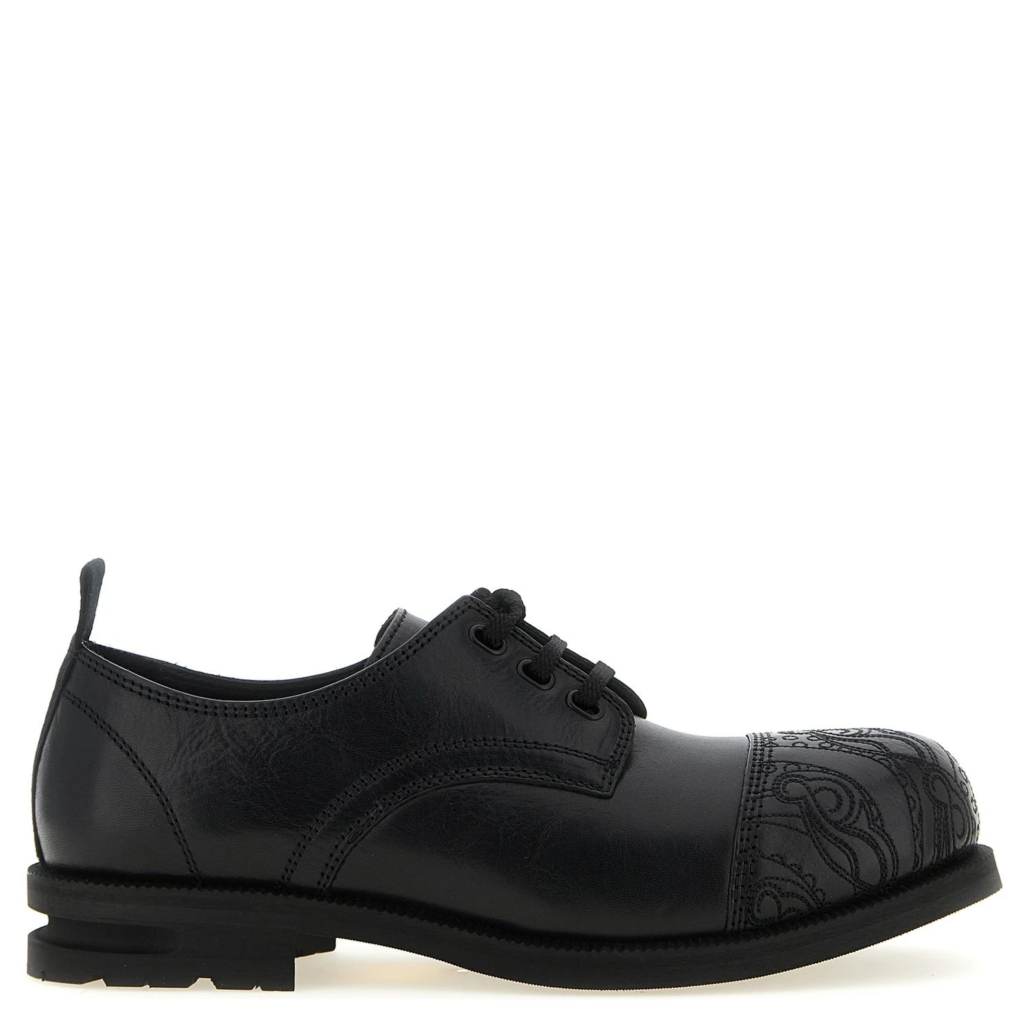 Black Calfskin Oxfords And Derbies