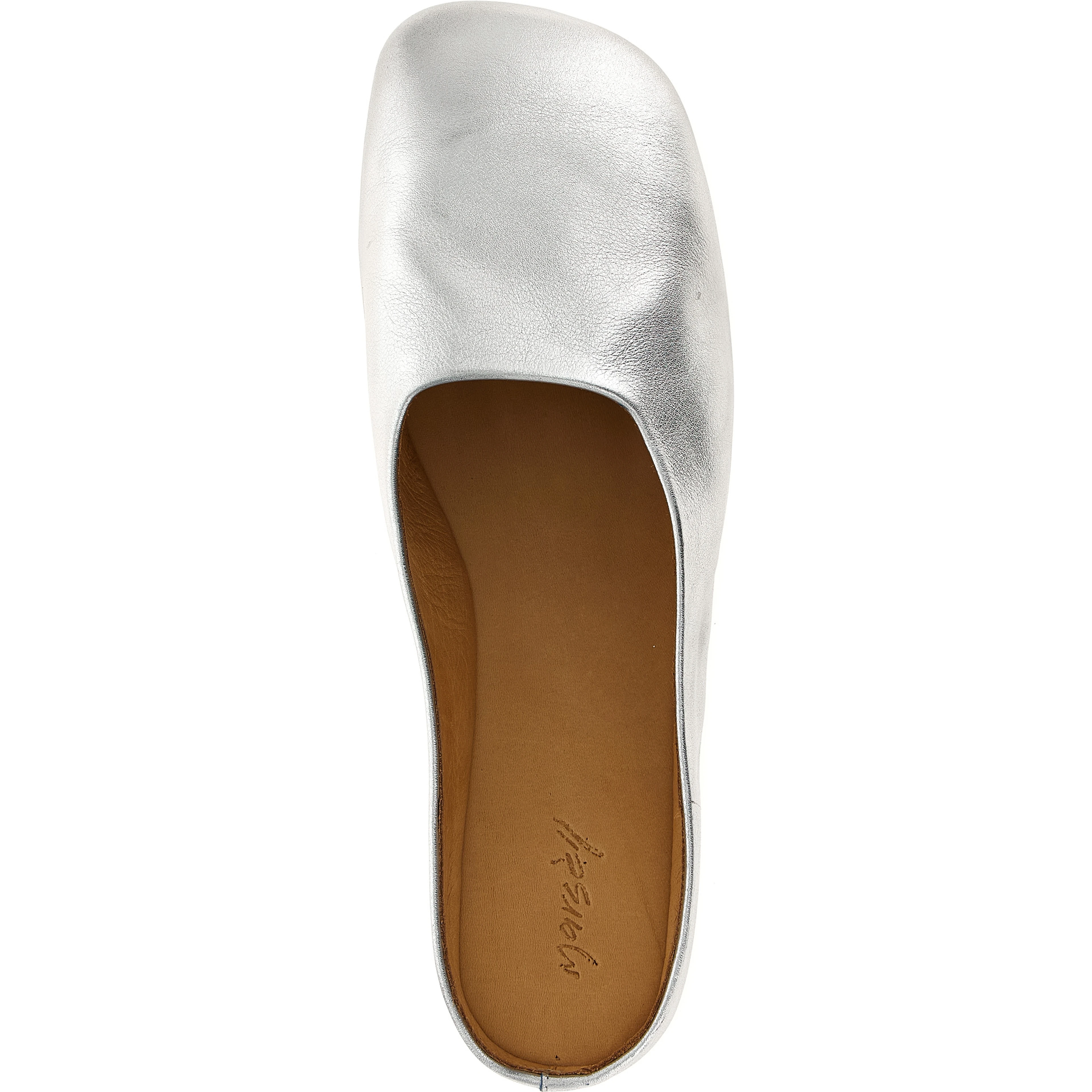 Silver Calfskin Mules