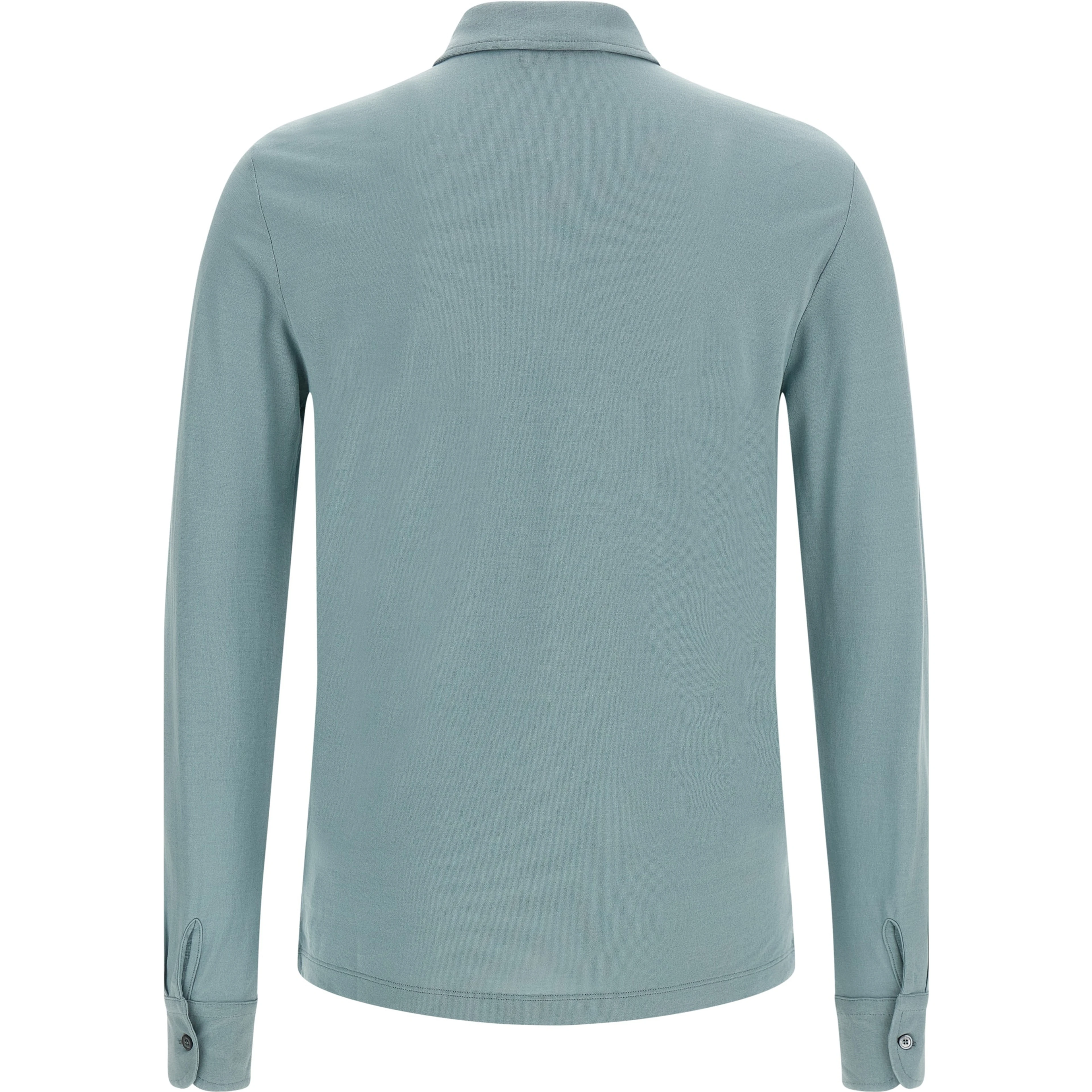 Blue Cotton Polo Shirt