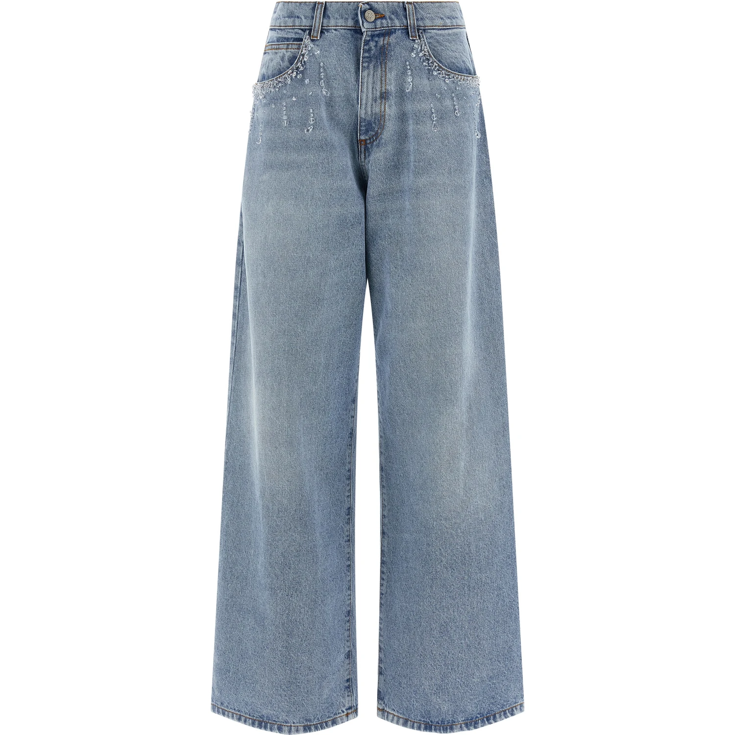 Blue Cotton Jeans Denim