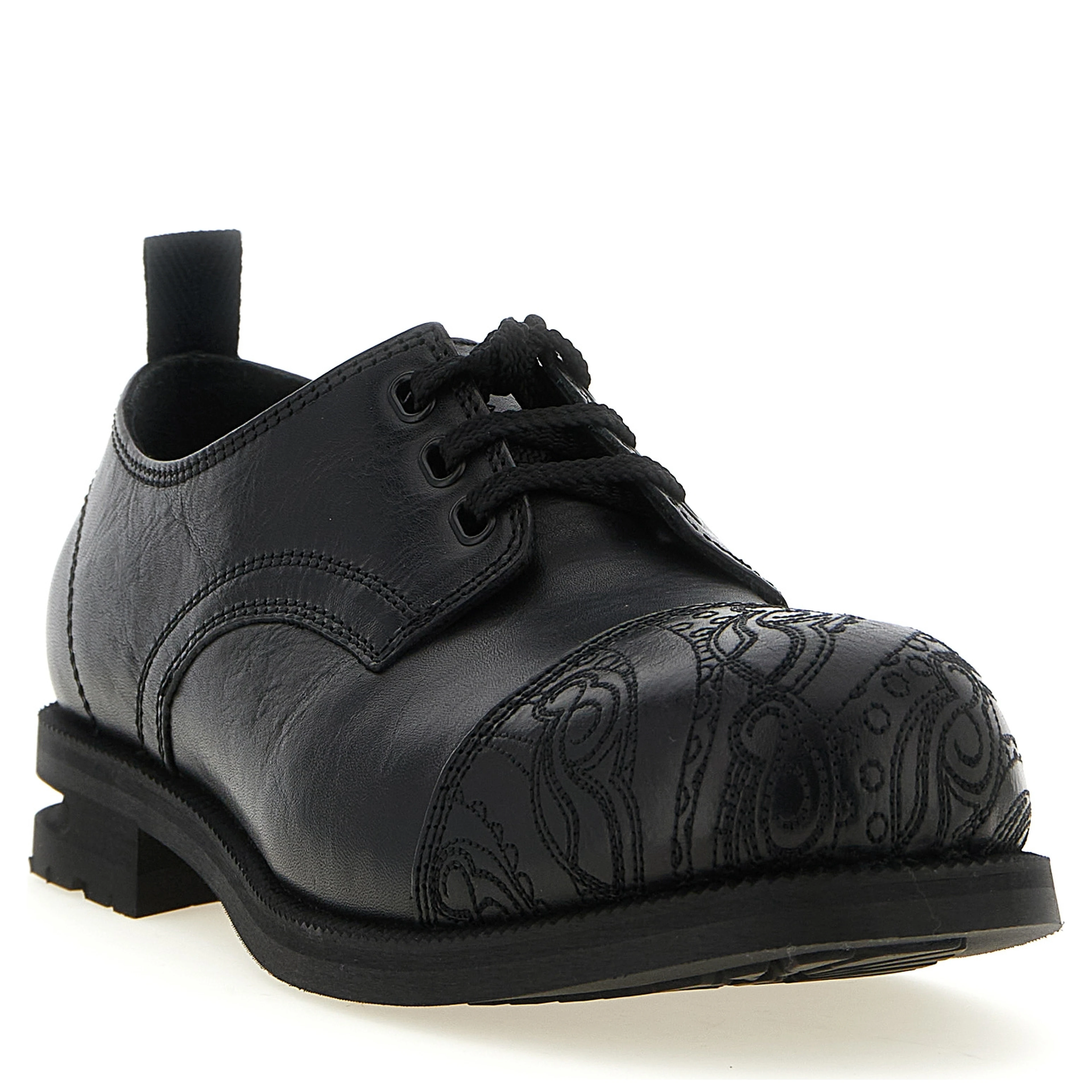 Black Calfskin Oxfords And Derbies
