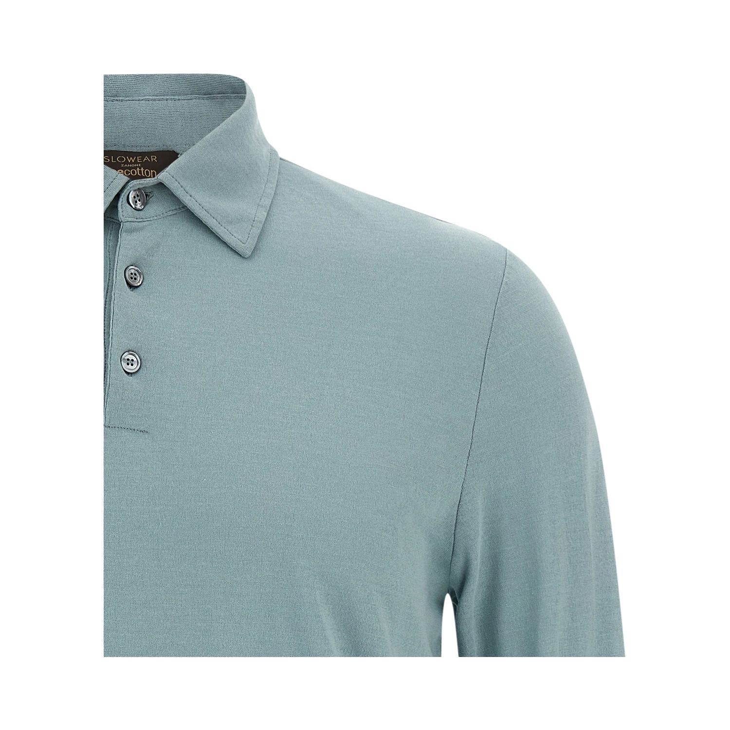 Blue Cotton Polo Shirt