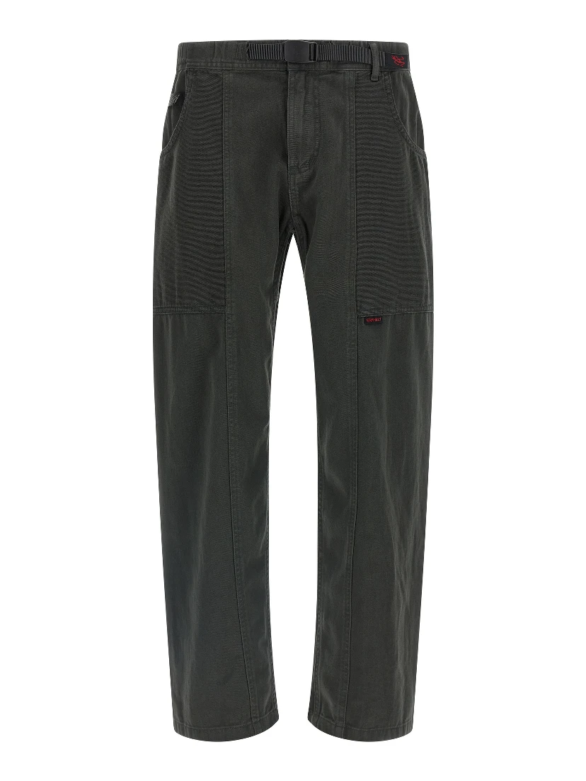 Gray Cotton Cargo Pants