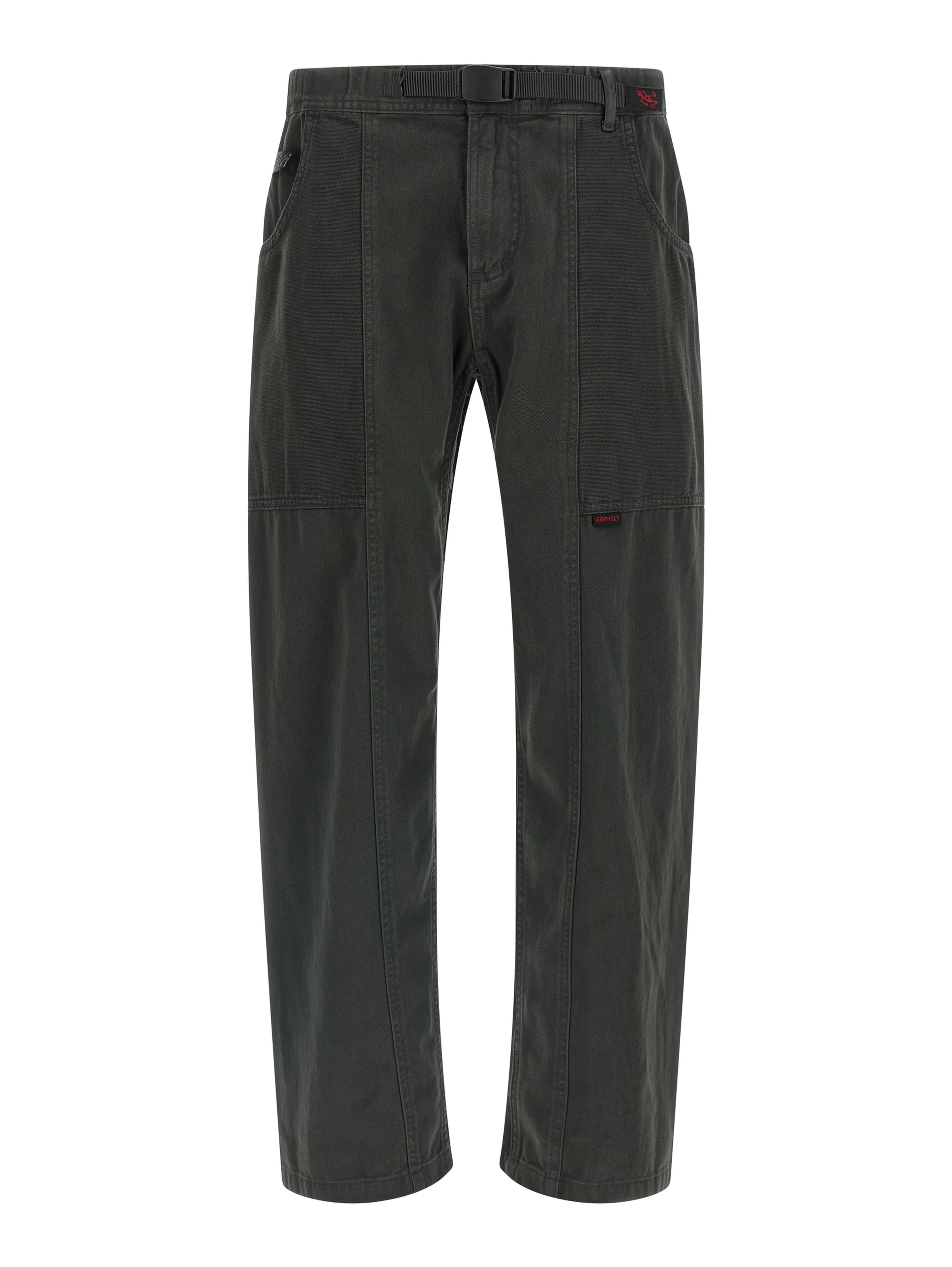 Gray Cotton Cargo Pants