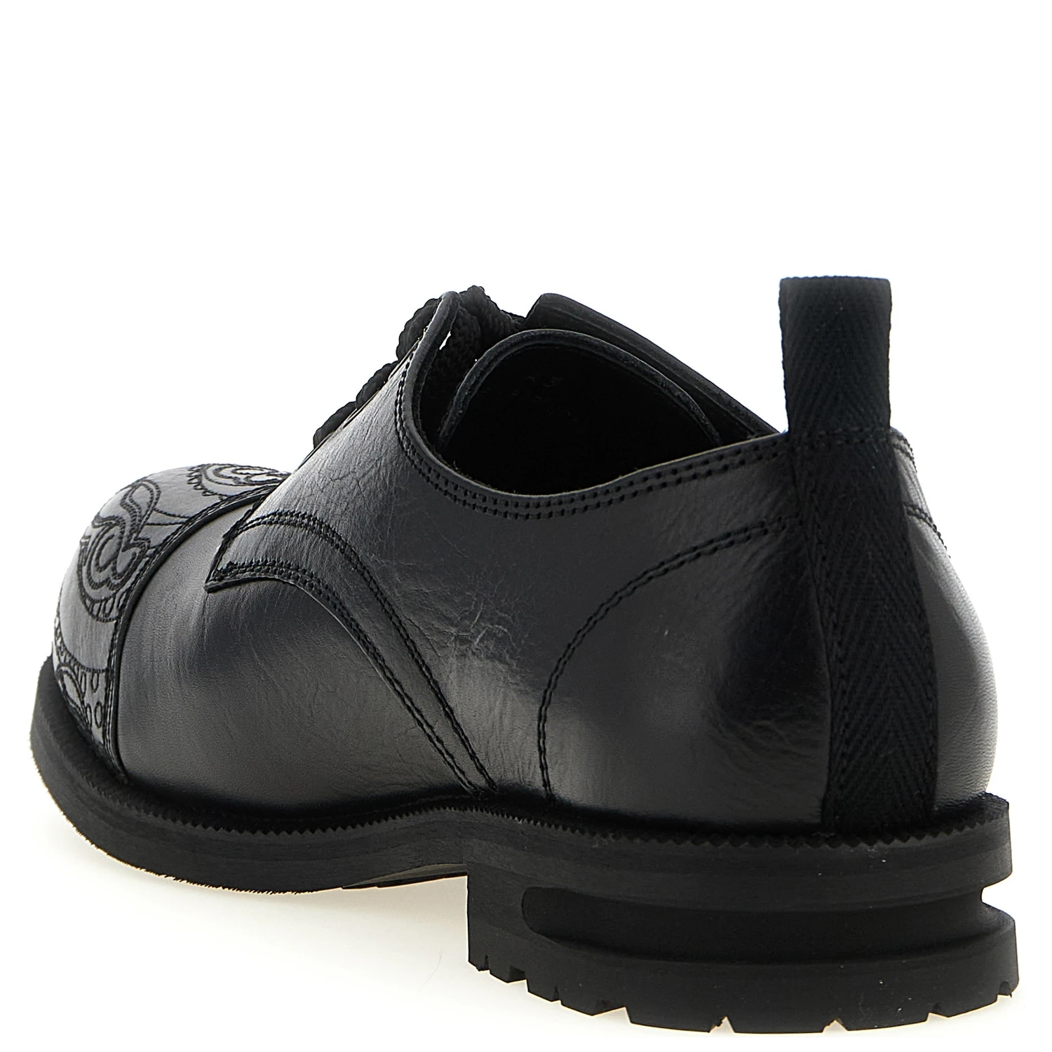 Black Calfskin Oxfords And Derbies