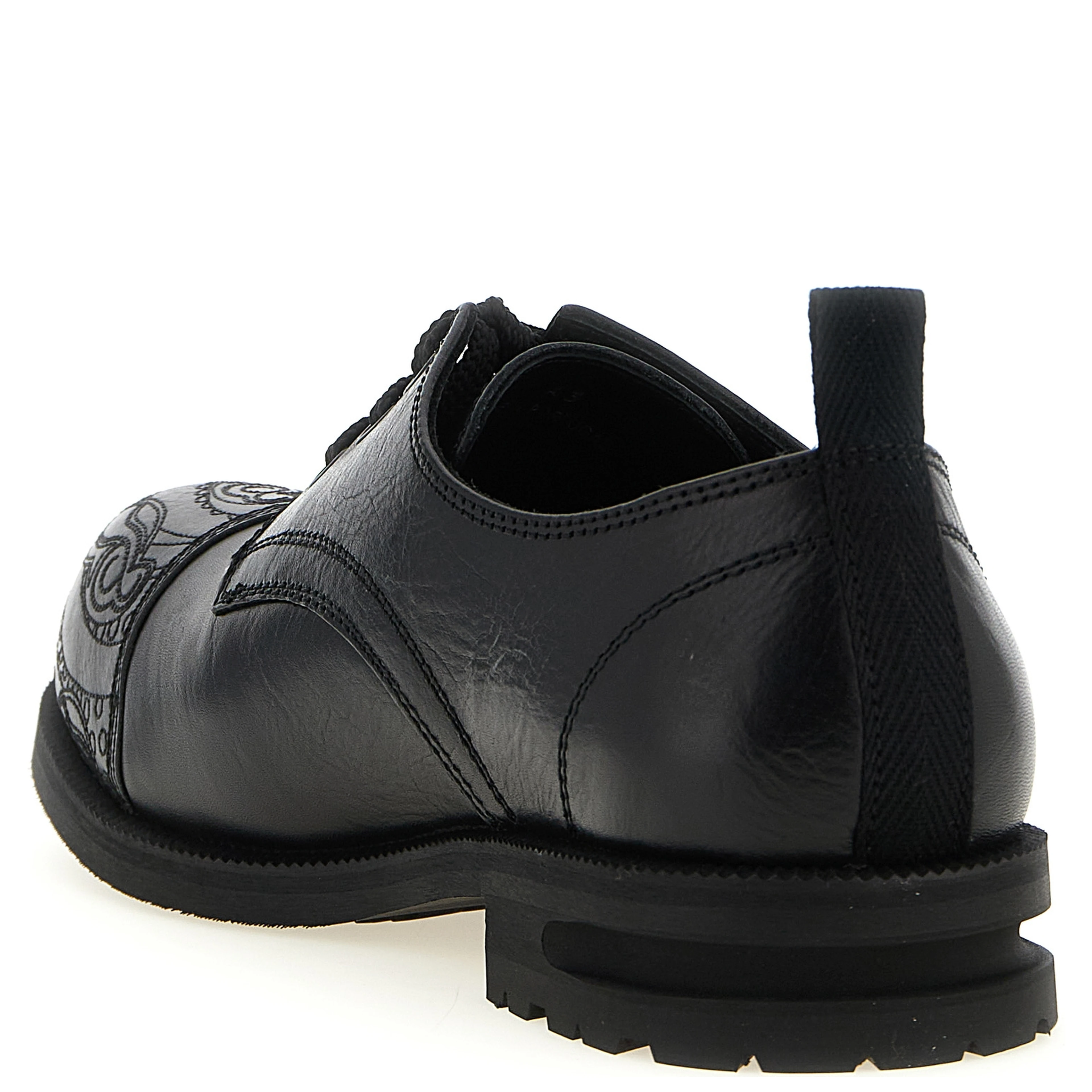 Black Calfskin Oxfords And Derbies