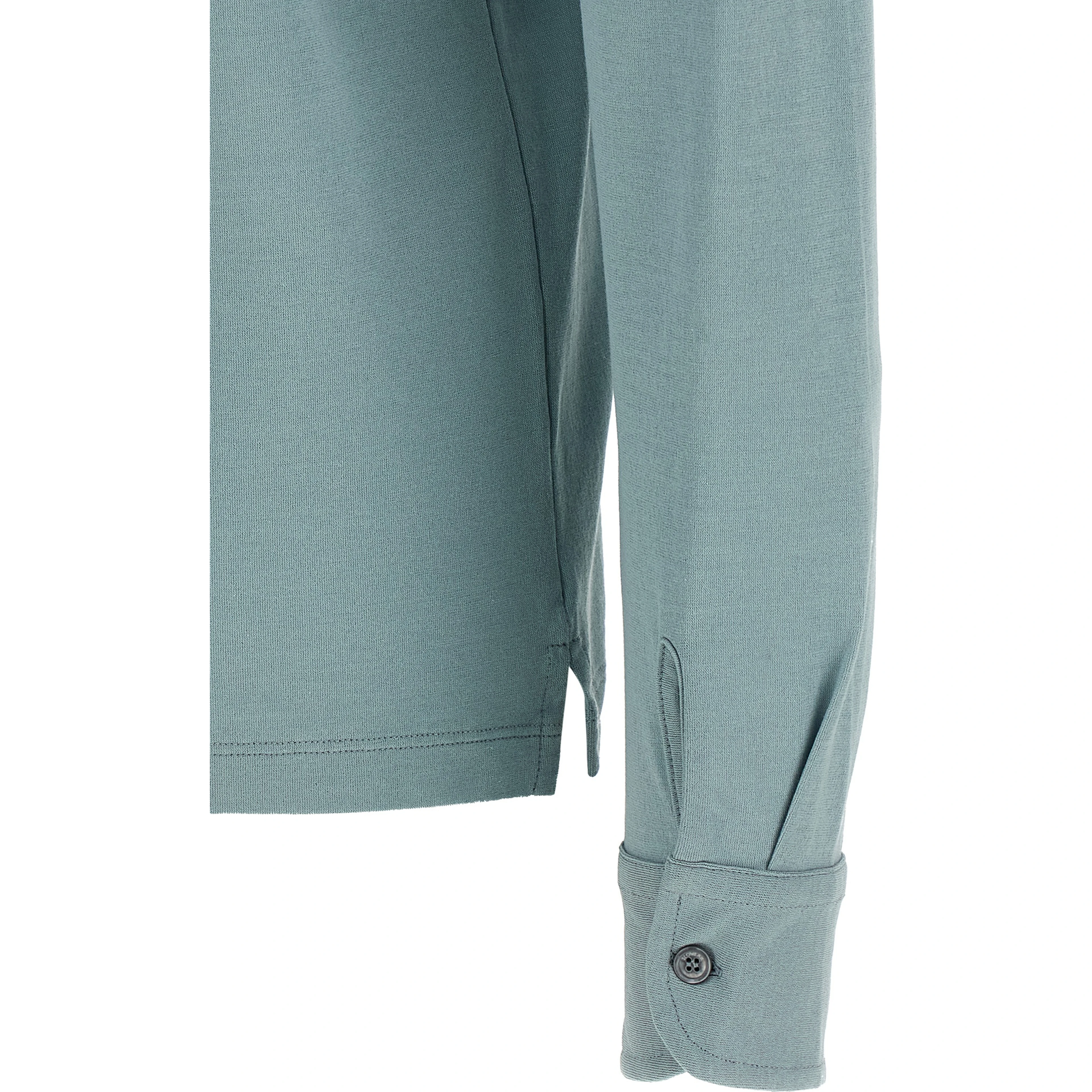 Blue Cotton Polo Shirt