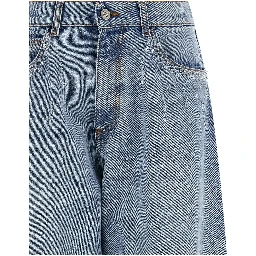 Blue Cotton Jeans Denim