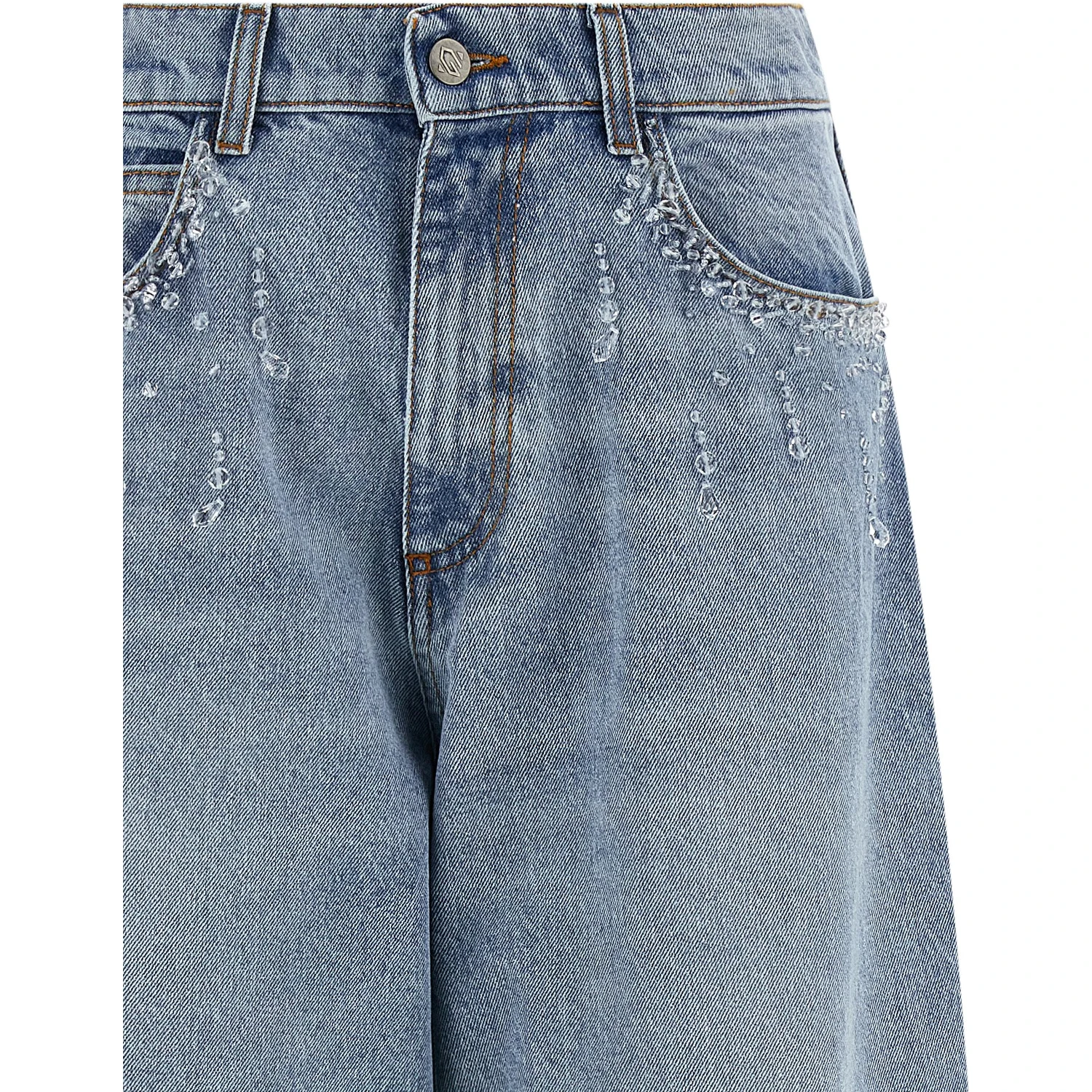 Blue Cotton Jeans Denim