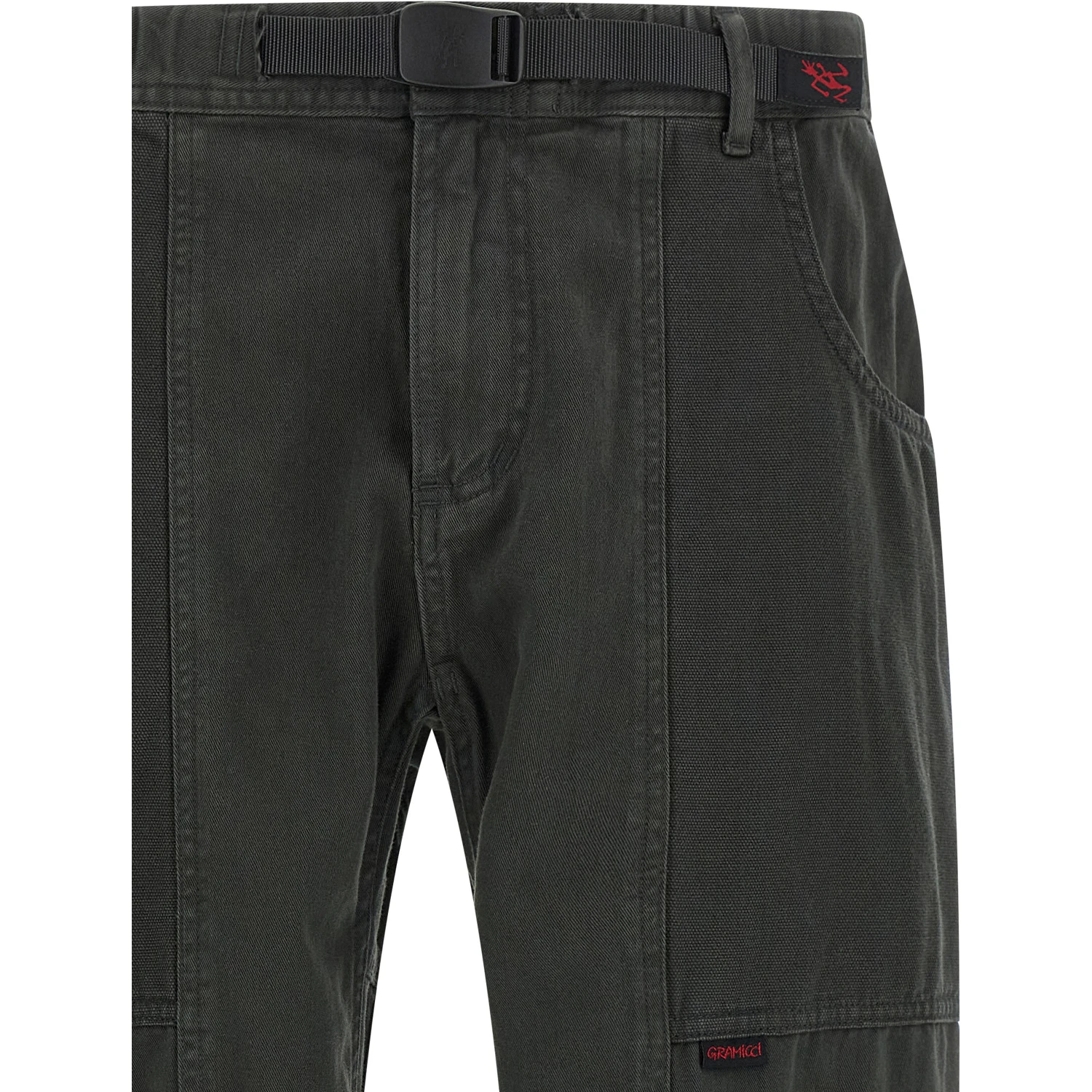 Gray Cotton Cargo Pants