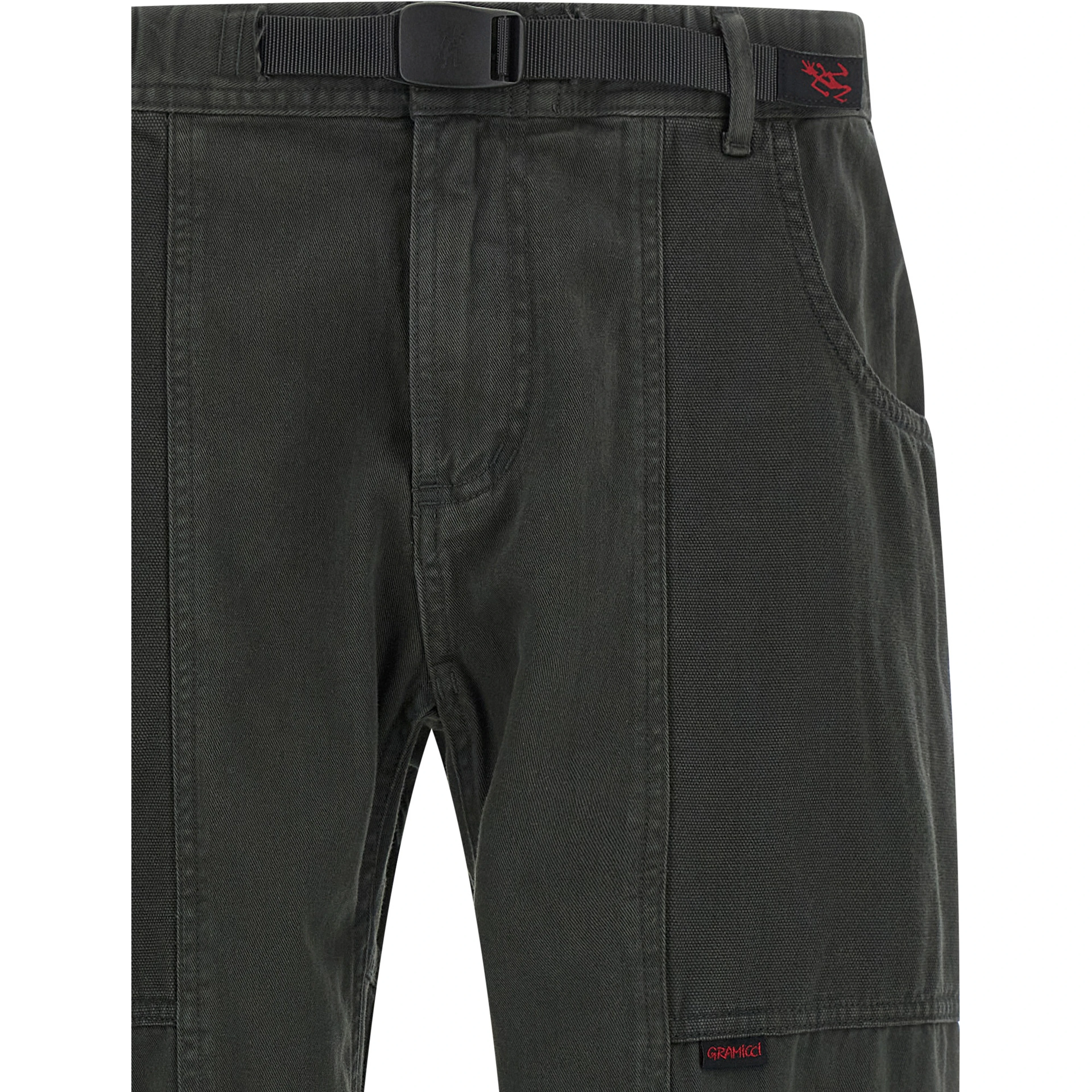 Gray Cotton Cargo Pants