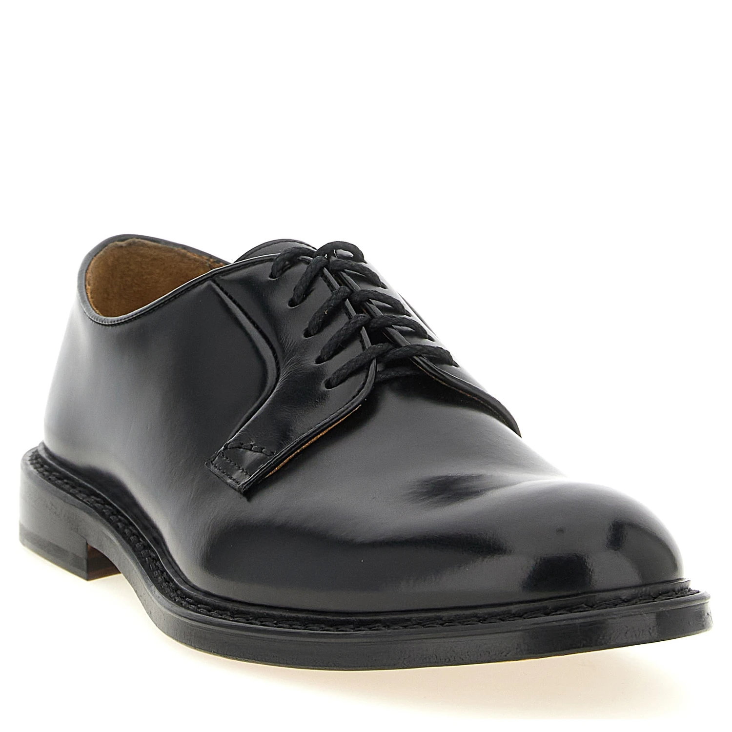 Black Calfskin Oxfords And Derbies