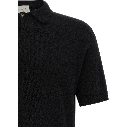 Black Cotton Polo Shirt