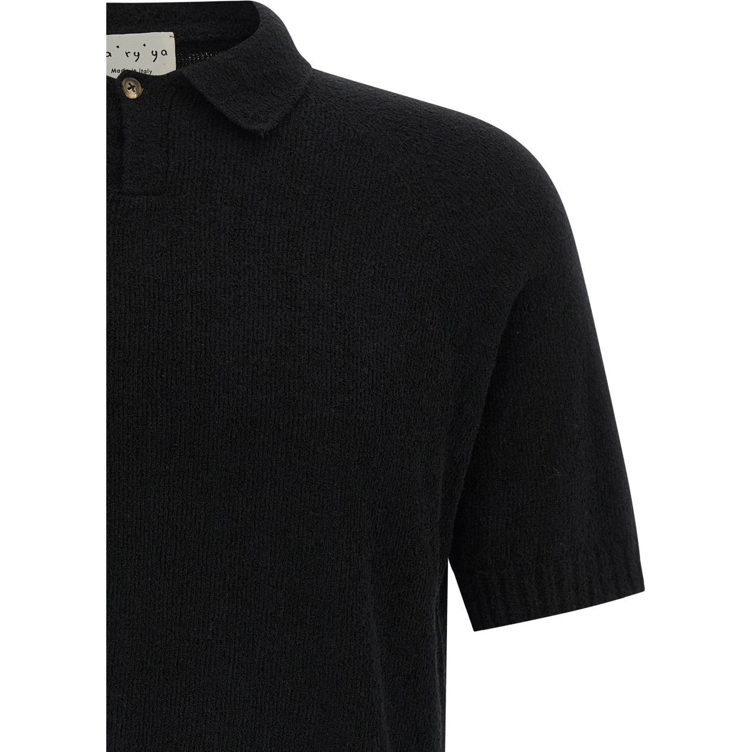 Black Cotton Polo Shirt