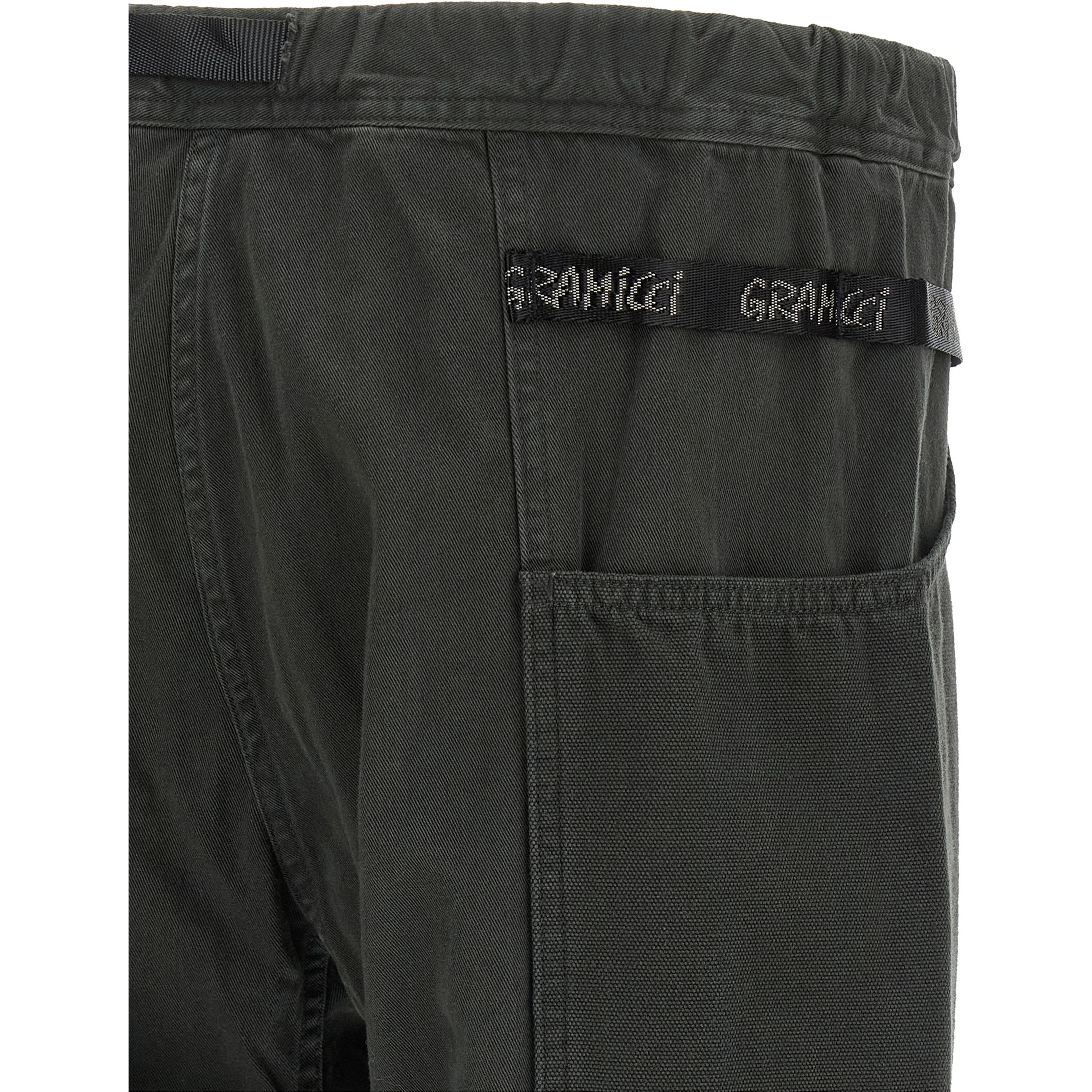 Gray Cotton Cargo Pants
