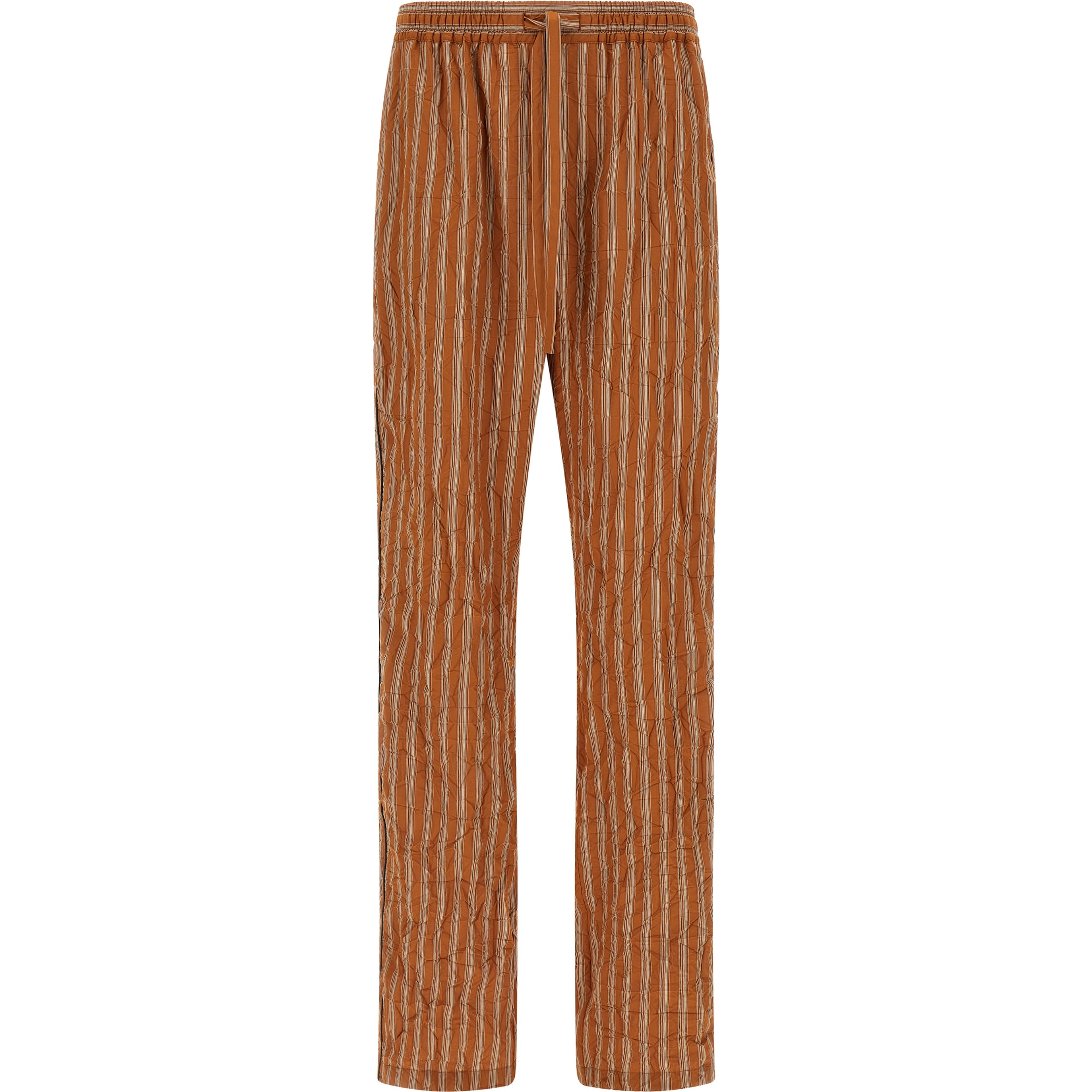 Brown Viscose Casual Pants