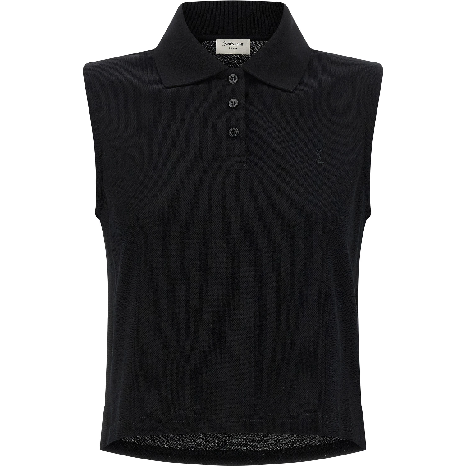 Black Cotton Polo Shirt