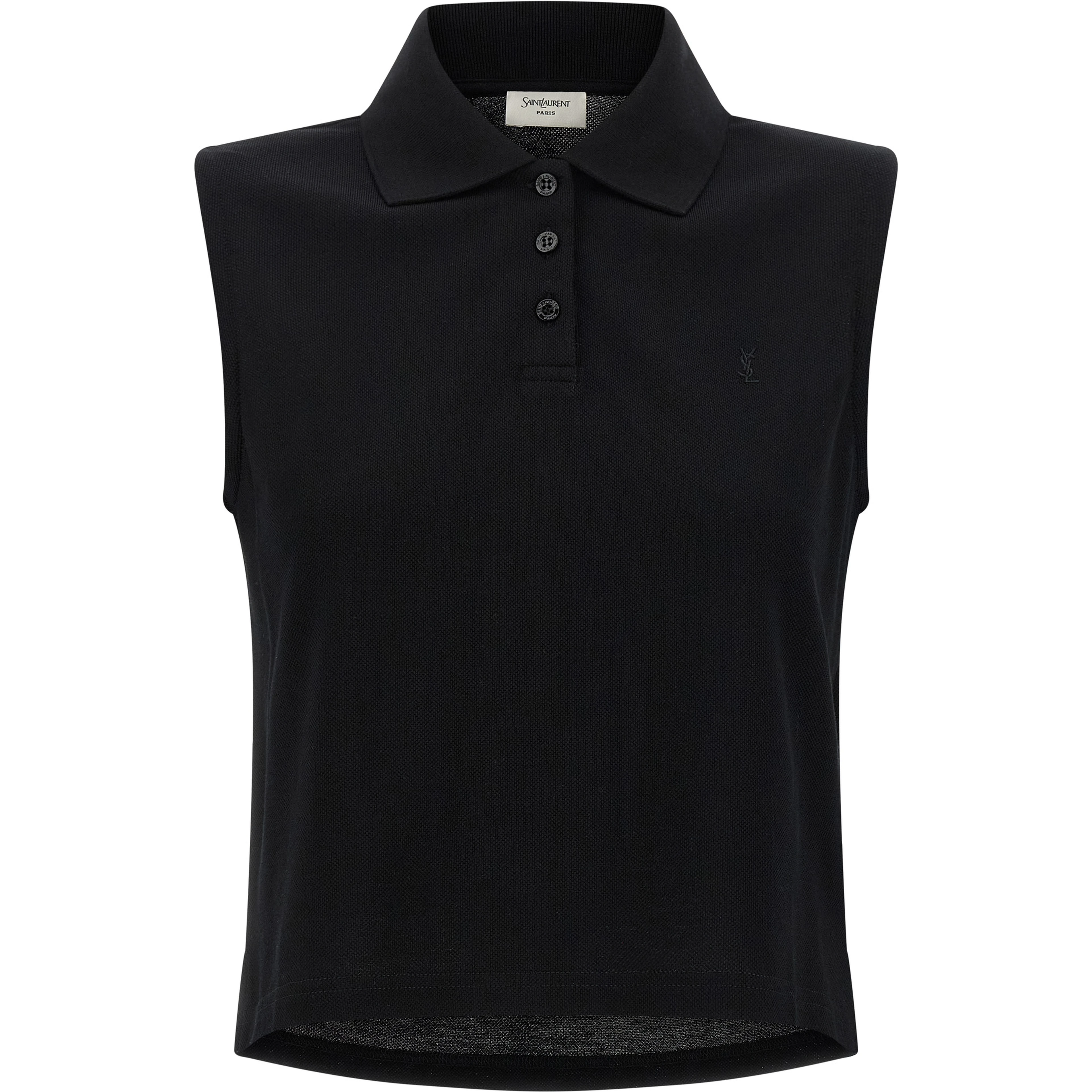 Black Cotton Polo Shirt