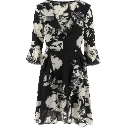 Bicolor Recycled Polyester Midi Dress
