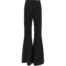 Black Triacetate Flared Pants