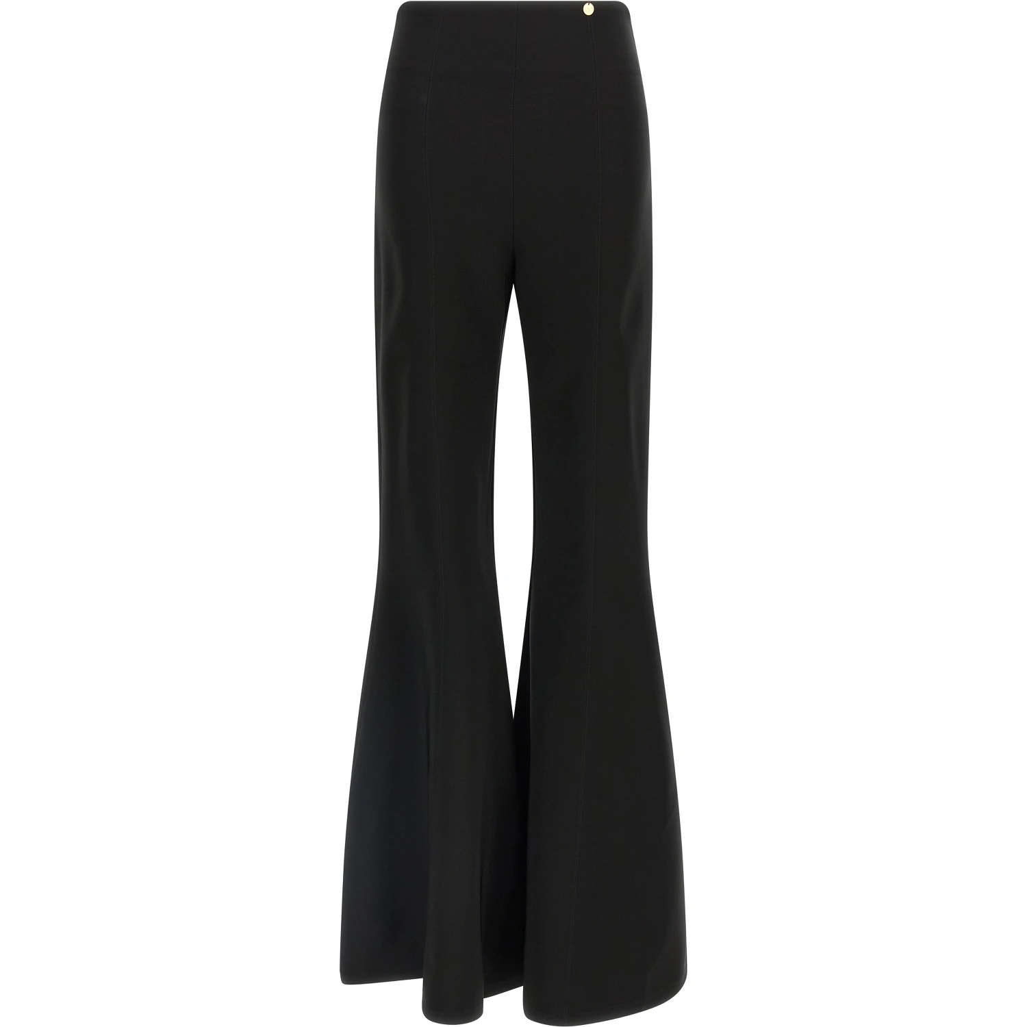 Black Triacetate Flared Pants