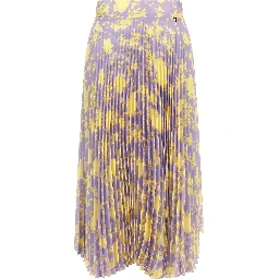 Purple Recycled Polyester Midi Skirt