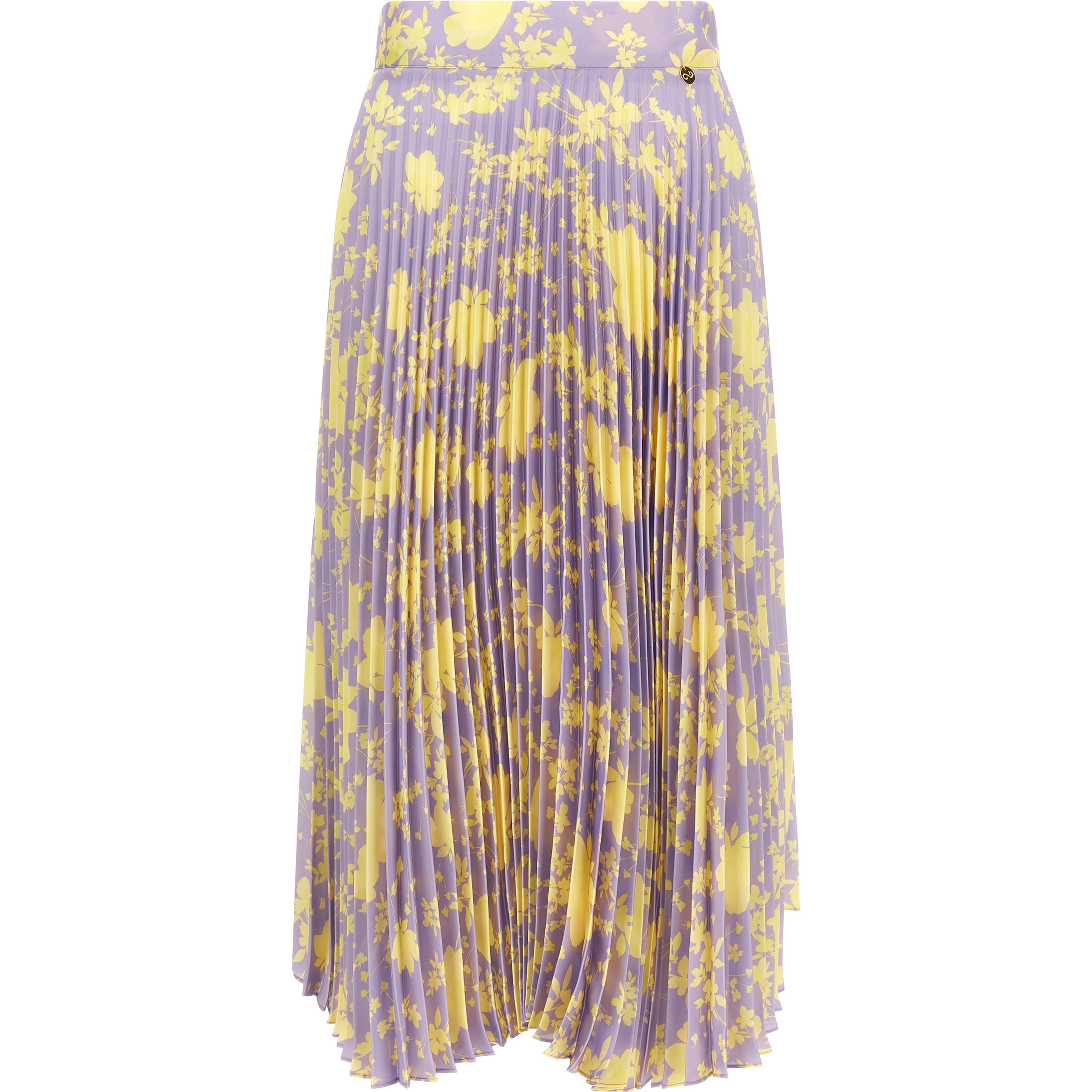 Purple Recycled Polyester Midi Skirt