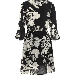 Bicolor Recycled Polyester Midi Dress
