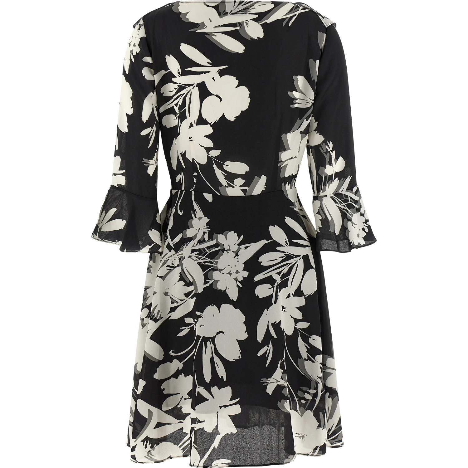Bicolor Recycled Polyester Midi Dress