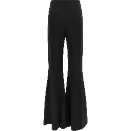 Black Triacetate Flared Pants